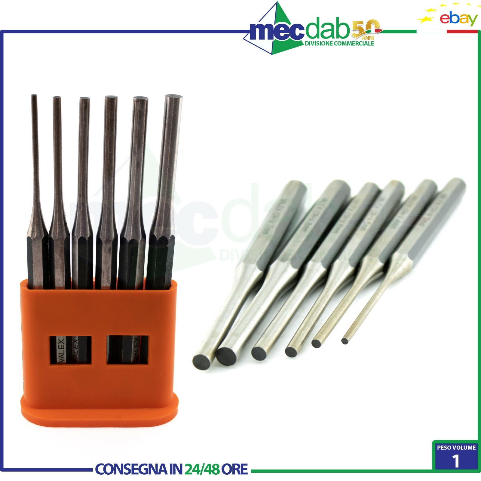 Cacciaspine In Acciaio Cromo Vanadio Temprato Ø 3-4-5-6-7-8 Valex 1463145