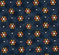 Williamsburg Centennial Colonial Half Yard BTHY Quilting Cotton Fabric Blue Geo