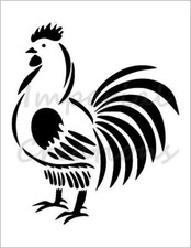 ROOSTER Chicken Bird Farm Animal 8.5 x 11 Stencil Plastic Sheet NEW S245