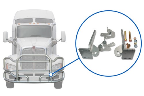 Deer Guard Brackets Compatible with EX-Guard Compatible with Kenworth T660 2007+ - Picture 3 of 9