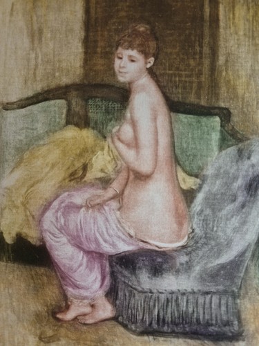 Pierre Auguste Renoir 'La Repose' Colored Etching Vollard Estate - Picture 2 of 7