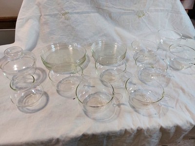Jenaer Jena Glas Vintage Service 20 Teile Zuckerdose Kännchen Tassen Teller