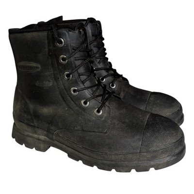 Muck Boot Original Boots Mens Size 10 Black Rubber Lace Up Ankle Waterproof WP