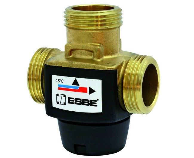 VALVOLA DEVIATRICE TERMOSTATICA A TRE VIE TARATURA FISSA 1 M 45 °C ESBE SRL