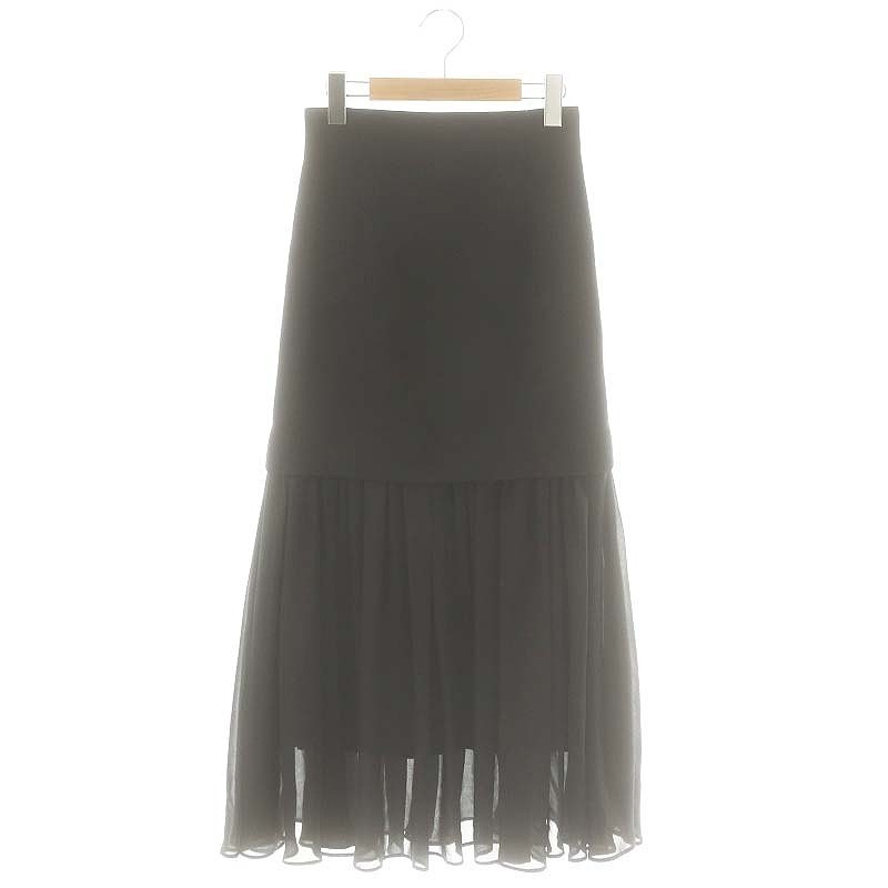 Elegant Black Long Chiffon Skirt Women's Size 36 Rive Droite