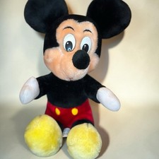 Vintage Mickey Mouse Plush 15" Disneyland Walt Disney World Pie Eyed 80s Disney