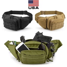 Outdoor Concealed Carry Fanny Pack Holster Tactical Military Waist Pouch Gun Bag