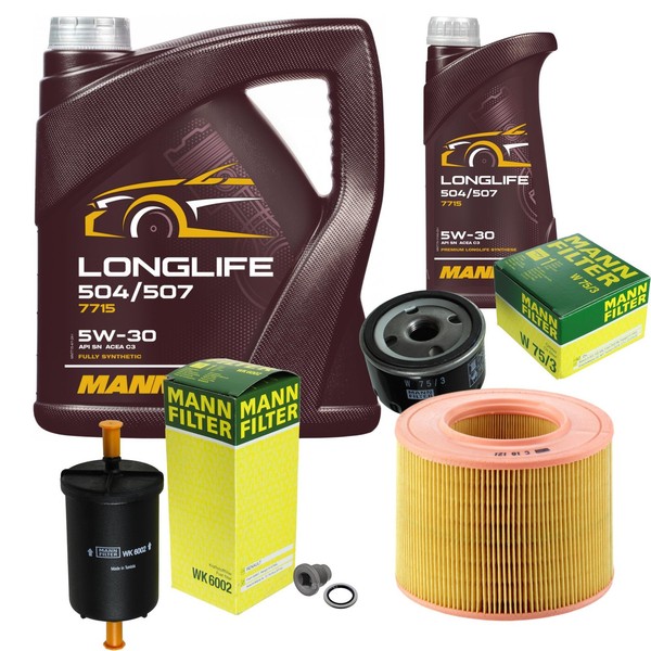 Mann Inspektionspaket 6L Mannol Longlife 504/507 5W-30 FüR Renault Laguna I 2.0-image