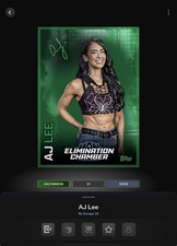 VIDEOGAME Topps WWE Slam 26 - NO ESCAPE Green - AJ LEE