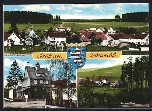 Birstein-Bösgesäss, Lahnemühle, Telefonzelle, Ortsansicht, Ansichtskarte