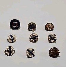 NICE LOT OF 9 VINTAGE FRATERNAL PINS-KNIGHTS OF COLUMBUS, FOE