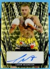 Marketplace image: CONOR MCGREGOR 2024 LEAF METAL SUPERFRACTOR 1/1 AUTO RARE!