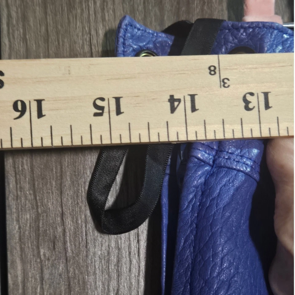 Falda lápiz de cuero de becerro púrpura de colección hasta la rodilla forrada ventilada #368 Foto 3 de 4