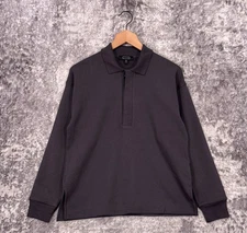 AYR Top Small Womens The Cool Polo Shirt in Gray Scuba