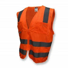 Radians SV8OM2X Polyester Mesh Standard Class-2 Vest, 2X-Large, Orange