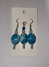 Handmade Beaded Earrings and Pendant Set