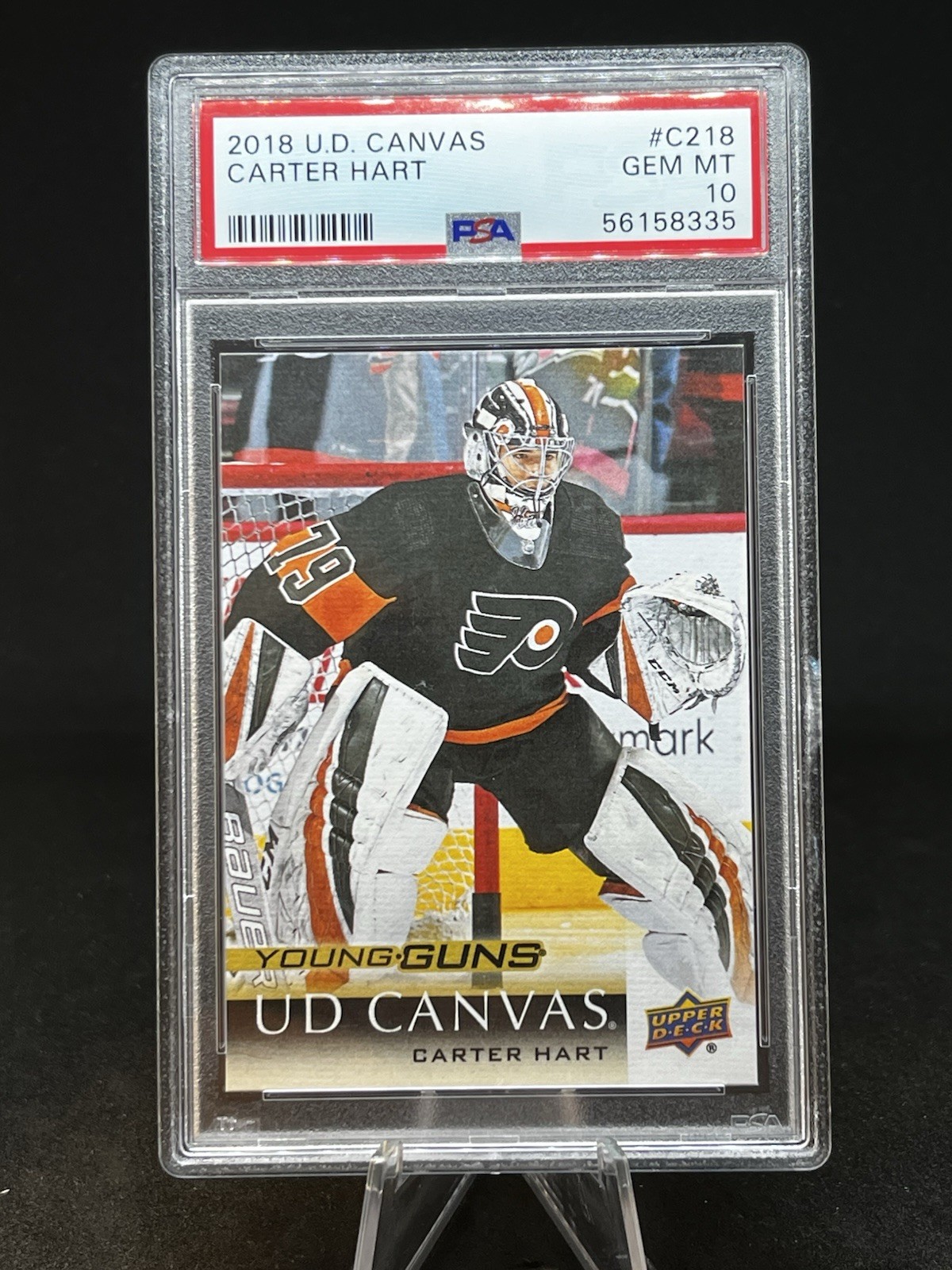 2018-19 Upper Deck - Ud Canvas Young Guns Carter Hart #C218 (RC) Flyers/Vegas