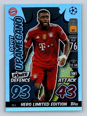2021-22 Match Attax Extra UEFA Champs Europa Power Defense #PD2 Dayot Upamecano