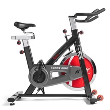 Sunny Health & Fitness Belt Drive Indoor Cycling Bike with 49 Lb Flywheel