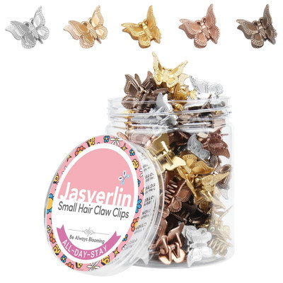 50pcs Mini Butterfly Hair Clips for Girls - Y2K Small Tiny Cute Hair Accessories