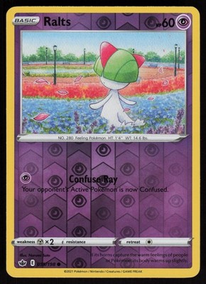 Reverse Holo Ralts 059/198  Chilling Reign Narumi Sato Art Pokemon TCG Card