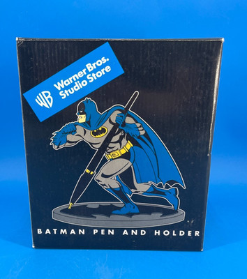 Retired BATMAN PEN AND HOLDER FIGURINE WARNER BROS. STUDIO STORE STATUE 1999