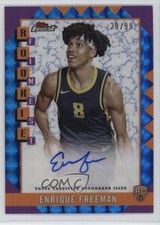 2024-25 Finest Rookie Blue Geometric Refractor 28/99 Enrique Freeman Auto 1p0q