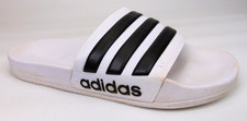 Adidas adilette Sport Comfort Slides Men's Sandals US Size 8.0 M, White/Black