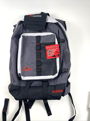 Illenium Skateboard Snowboarding Gaming Backpack NWT Black Grey Red Music DJ