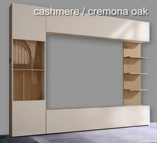 Image of LAZANDO 250cm TV Wall Unit Set – Modern Living Room Entertainment Cabinet LED
