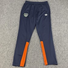 Ireland Soccer Football Pants Mens XL Navy Orange Umbro Training Trousers