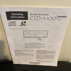 Pioneer CLD-A100 LaserActive Mega LD Laserdisc Player w/ PAC SEGA Genesis *READ*