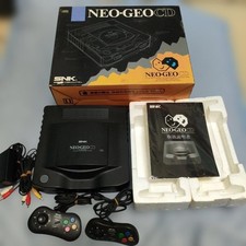 SNK Neo Geo CD Console Box 2 Controllers Charger Tested A4411