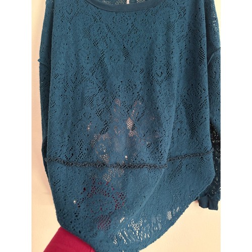 Free People Oversized Brushed Lace Tunic Top - Picture 6 of 7