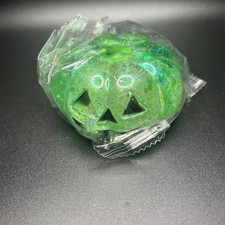 NEW Green Glitter Pumpkin Jack O Lantern Sugar Squishy Toy