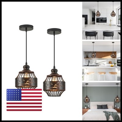YLONG-ZS Bronze Vintage Hanging Pendant Light Fixture,Rustic Hanging Lamps