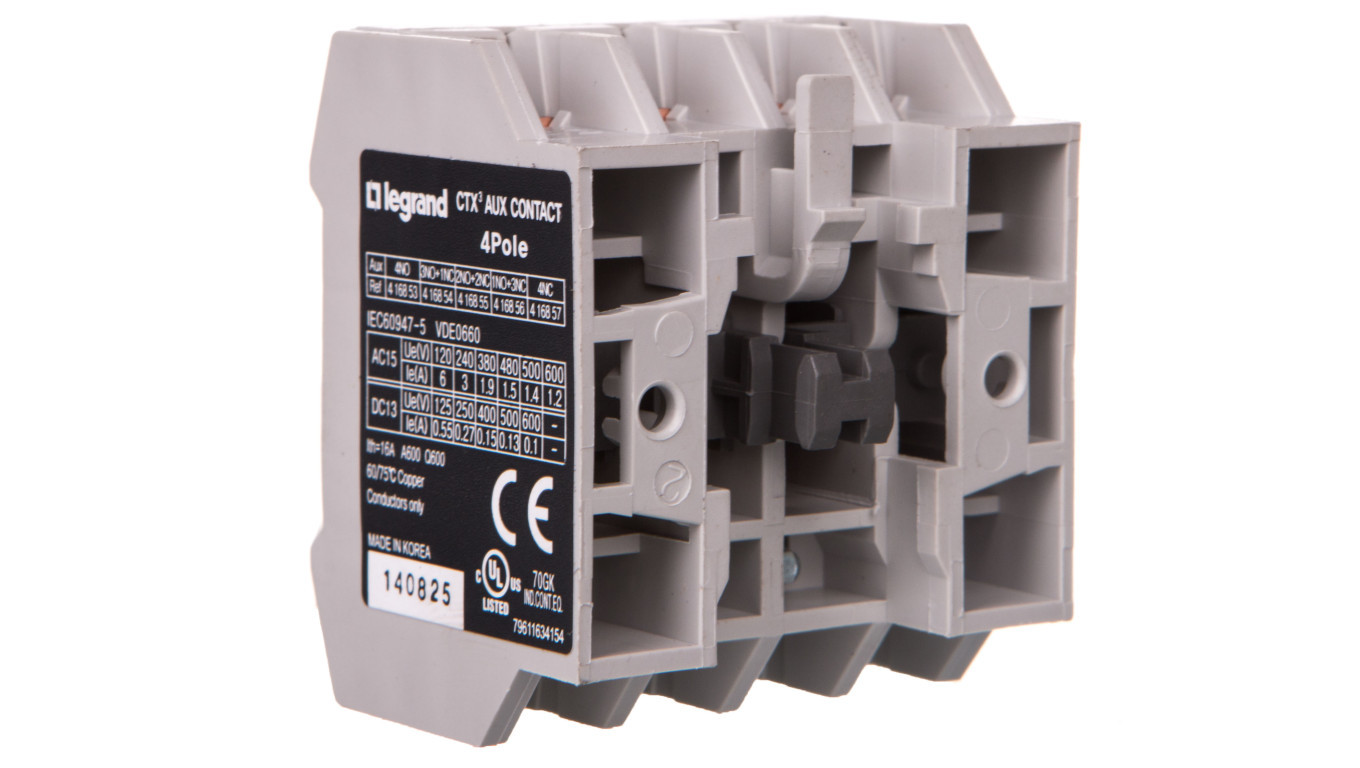 Auxiliary contact block 4R CTX3 3P (9-150A) / 4P (40-135A) 416857 /T2UK