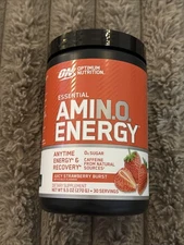 OPTIMUM NUTRITION ESSENTIAL AMIN.O. ENERGY®, 30 Servings, Juicy Strawberry Burst