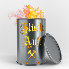 Bidone Fuoco Felicità su Mazze e Ferro | Regalo Artigianale Anniversario | Outdoor 