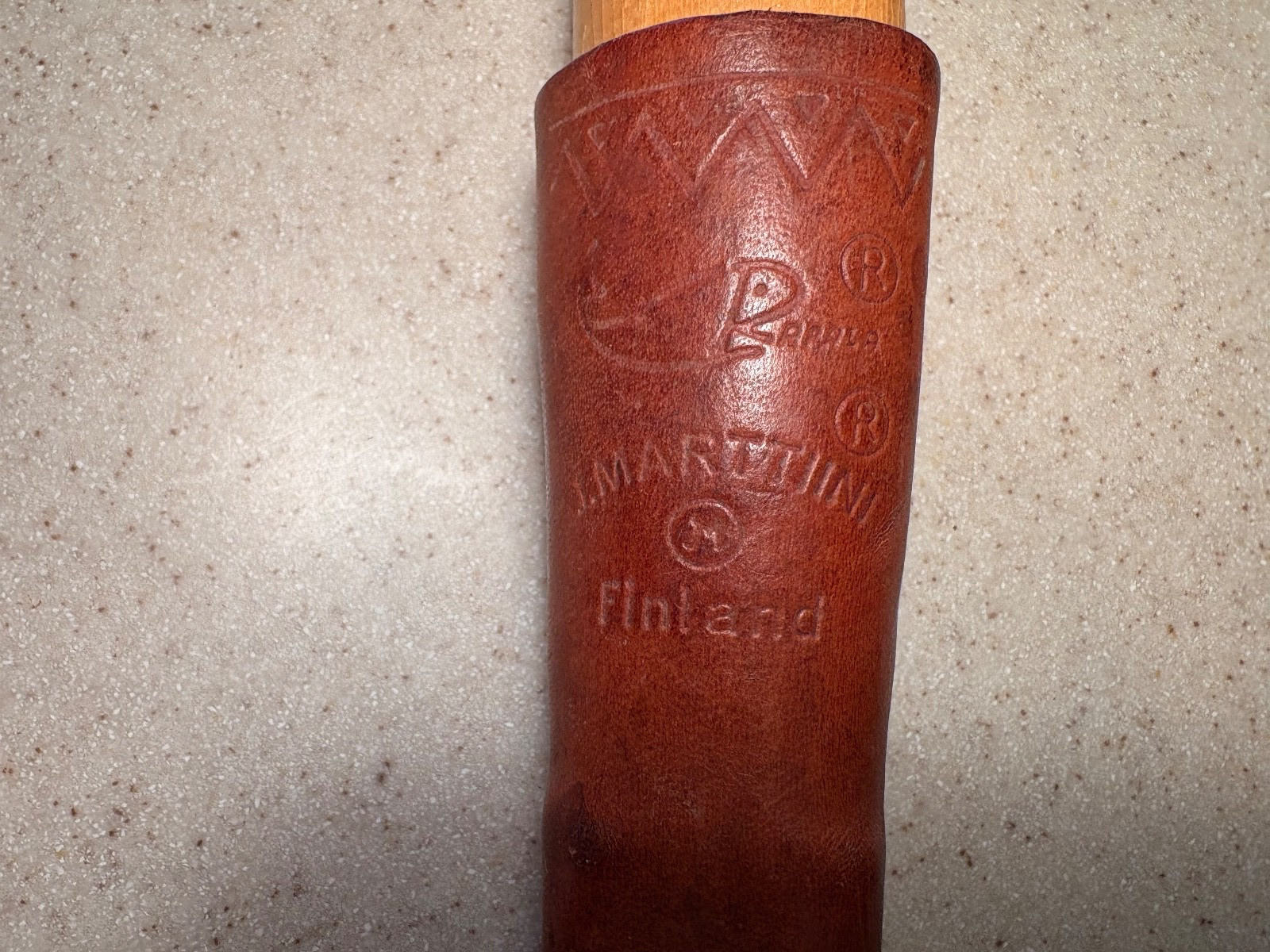 Vintage J. Marttiini Rapala Enscribed Fish Fillet Knife w/Leather Sheath Finland