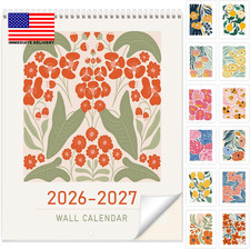 Wall Calendar 2026-2027, Vertical Calendar Wall 2026, 18-Month Aesthetic Calenda