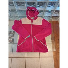 Free Country Girls Nylon Polyester Hooded Jacket  Size XL 10/12 Pink Zipper
