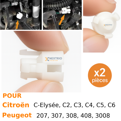 👉 x2 Clips Boucle d'Embrayage maitre cylindre  PSA ✅ Citroën Peugeot 9676534480 - Photo 1/8
