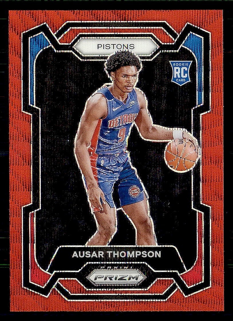 2023-24 Panini Prizm #178 Ausar Thompson Prizm Ruby Wave