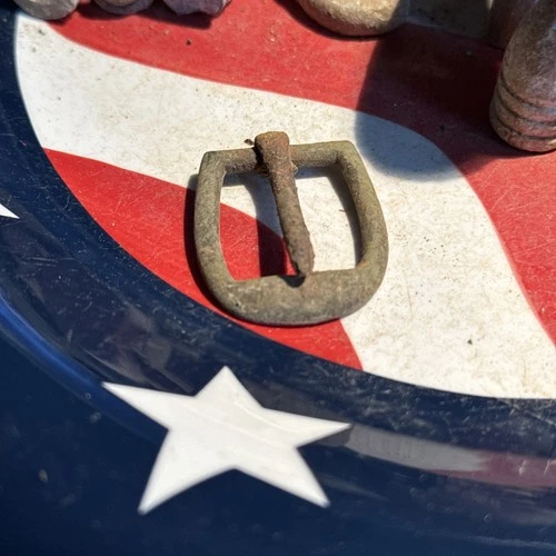 Dug Civil War 💥 🇺🇸 💣 Brass Belt Buckle Confederate Camp Dug