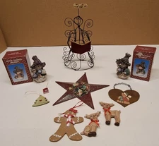 Christmas Decor & Ornaments Angel, Santa Star, Reindeer, Gingerbread Man, Heart