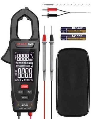QLUUE Clamp Meter Stromzange Multimeter AC/DC-Spannungstest, Instrument mit