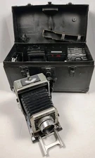 Graflex 45 Super Speed Graphic 4x5 Large Format Press/View Camera, Case, Accesso