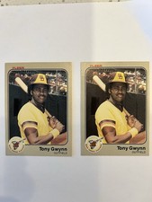 Fleer 1983 MLB Tony Gwynn San Diego Padres #360 Card Lot (2 Cards) Rookie Card. 