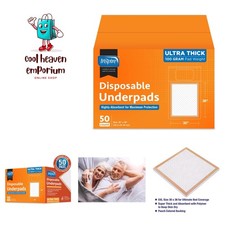 XL Super Absorbent Bed Pads for Chronic Incontinence 30 x 36 Ultra Thick 100 ...
